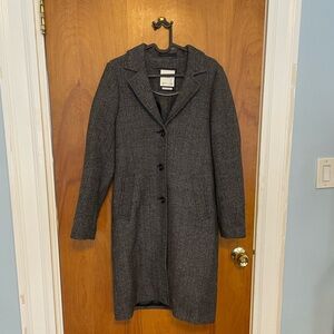 Abercrombie & Fitch wool blend herringbone Dad coat